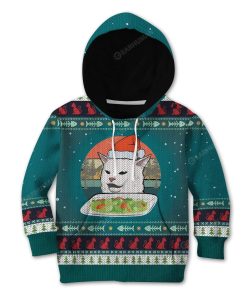 Kid Ugly Christmas Cat Custom T-Shirts Hoodies Apparel CT-AT0412194 Kid 3D Apparel Kid Hoodie 2XS 