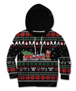Kid Ugly Christmas Firefighter Custom T-Shirts Hoodies Apparel HD-DT0412192 Kid 3D Apparel Kid Hoodie 2XS 