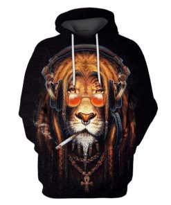 King Tiger glasses Hoodies - Tshir Apparel PET110165 3D Custom Fleece Hoodies Hoodie S 