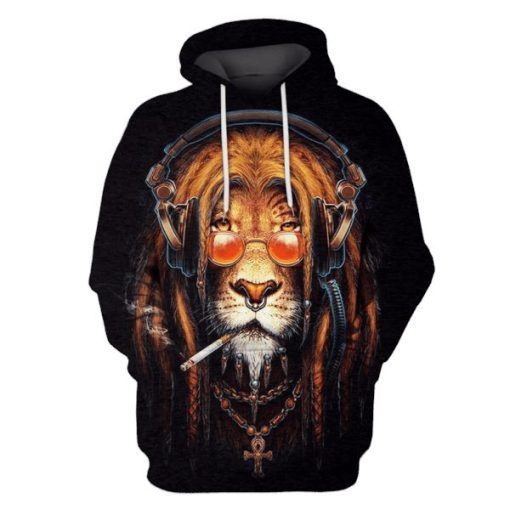 King Tiger glasses Hoodies - Tshir Apparel PET110165 3D Custom Fleece Hoodies Hoodie S