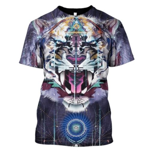 King Tiger Hoodies - Tshir Apparel PET110163 3D Custom Fleece Hoodies T-Shirt S