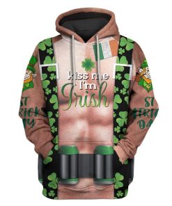 Kiss me I'm Irish Custom T-shirt - Hoodies Apparel HD-GH110690 3D Custom Fleece Hoodies Hoodie S 