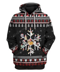 Kittens On Snowflake Christmas Custom T-Shirts Hoodies Apparel CT-TA0412196 3D Custom Fleece Hoodies Hoodie S 