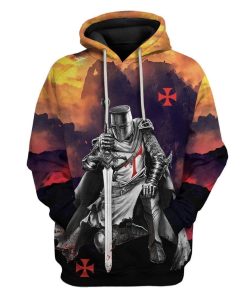 Knights Templar Custom T-Shirts Hoodies Apparel HD-DT2001201 3D Custom Fleece Hoodies Hoodie S 