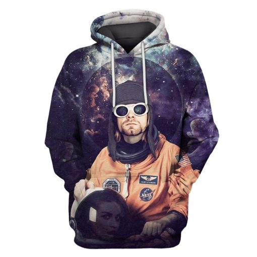 Gearhumans Kurt Cobain Be Astronaut T-Shirts - Zip Hoodies Apparel 1 Kurt Cobain Be Astronaut T-Shirts - Zip Hoodies Apparel GH110192 3D Custom Fleece Hoodies Hoodie S