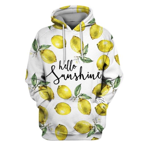 Lemons Hello Sunshine Custom T-shirt - Hoodies Apparel HD-JC110100 3D Custom Fleece Hoodies Hoodie S
