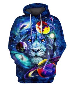 Lion and Universe Custom T-shirt - Hoodies Apparel GH110397 3D Custom Fleece Hoodies Hoodie S 