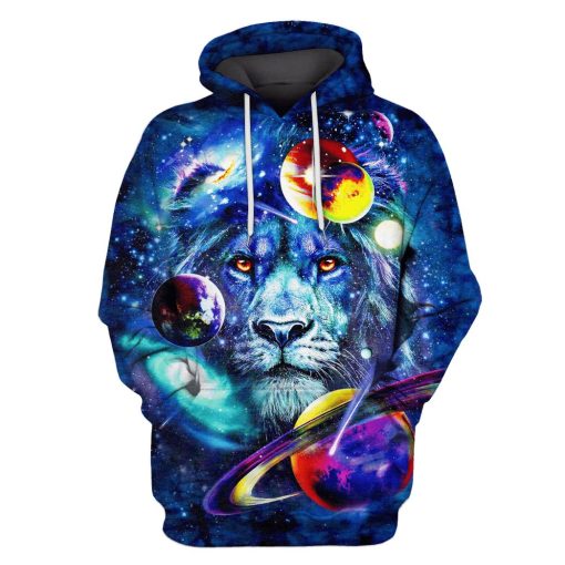 Lion and Universe Custom T-shirt - Hoodies Apparel GH110397 3D Custom Fleece Hoodies Hoodie S