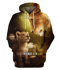 Lion Father and Son Hoodies - T-Shirts Apparel PET110185 3D Custom Fleece Hoodies Hoodie S 