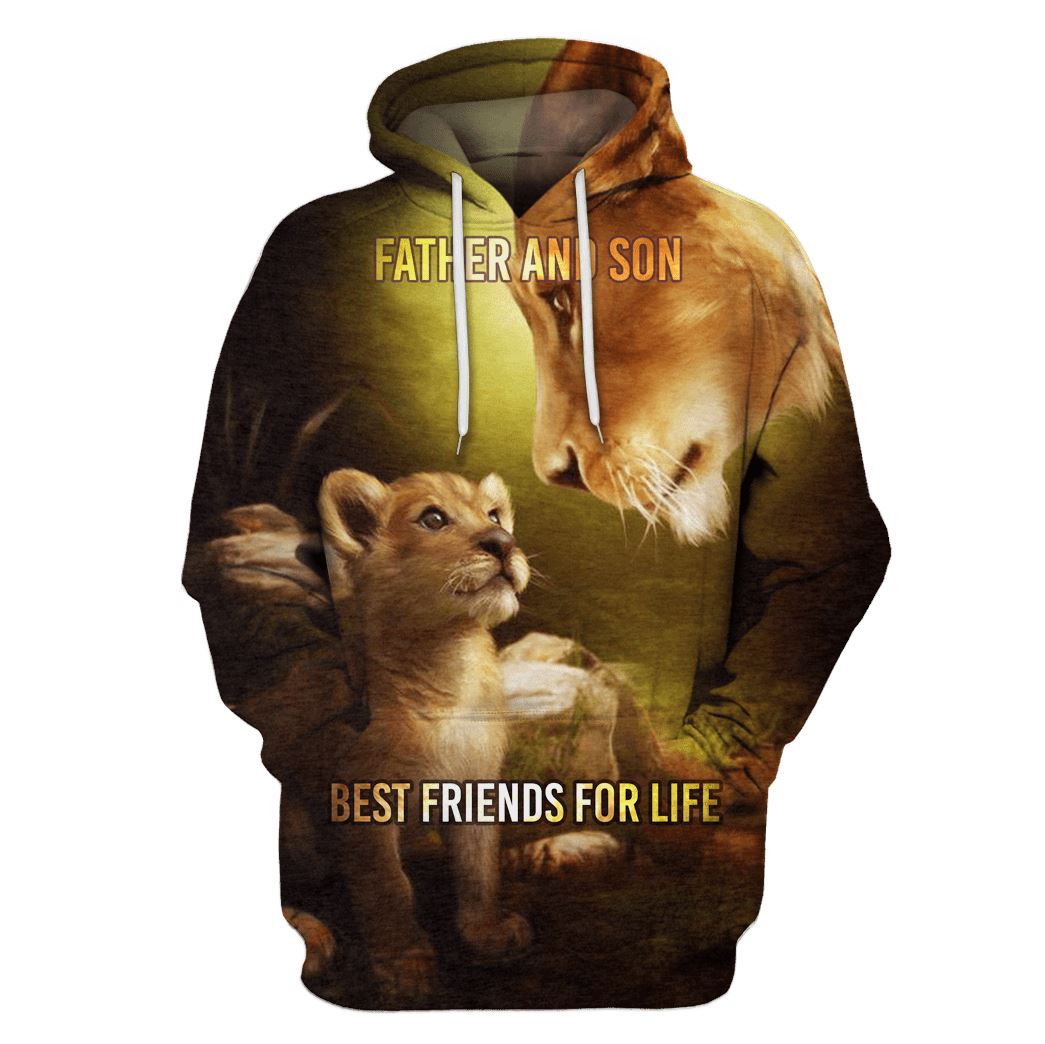 Lion Father and Son Hoodies - T-Shirts Apparel 2 Lion Father and Son Hoodies - T-Shirts Apparel PET110185 3D Custom Fleece Hoodies Hoodie S