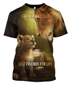 Lion Father and Son Hoodies - T-Shirts Apparel PET110185 3D Custom Fleece Hoodies T-Shirt S 