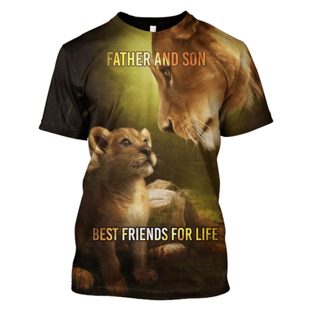 Lion Father and Son Hoodies - T-Shirts Apparel 1 Lion Father and Son Hoodies - T-Shirts Apparel PET110185 3D Custom Fleece Hoodies T-Shirt S