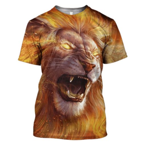 Lion Hoodies - T-Shirt Apparel WL110106 3D Custom Fleece Hoodies T-Shirt S