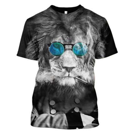 Lion Hoodies - T-Shirts Apparel PET110130 3D Custom Fleece Hoodies T-Shirt S