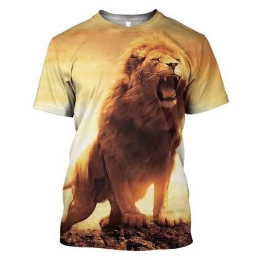 Lion Hoodies - T-Shirts Apparel PET110137 3D Custom Fleece Hoodies T-Shirt S