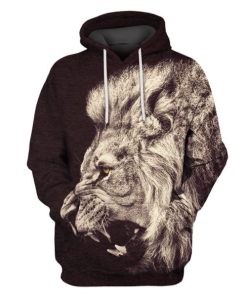 Lion Hoodies - T-Shirts Apparel PET110140 3D Custom Fleece Hoodies Hoodie S