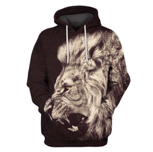 Gearhumans Lion Hoodies - T-Shirts Apparel 1 Lion Hoodies - T-Shirts Apparel PET110140 3D Custom Fleece Hoodies Hoodie S