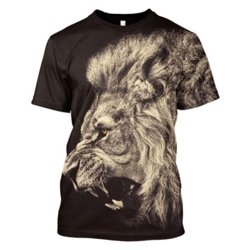 Gearhumans Lion Hoodies - T-Shirts Apparel 2 Lion Hoodies - T-Shirts Apparel PET110140 3D Custom Fleece Hoodies T-Shirt S