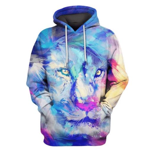 Gearhumans Lion Hoodies - T-Shirts Apparel 1 Lion Hoodies - T-Shirts Apparel PET110146 3D Custom Fleece Hoodies Hoodie S