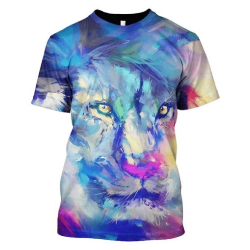 Gearhumans Lion Hoodies - T-Shirts Apparel 2 Lion Hoodies - T-Shirts Apparel PET110146 3D Custom Fleece Hoodies T-Shirt S