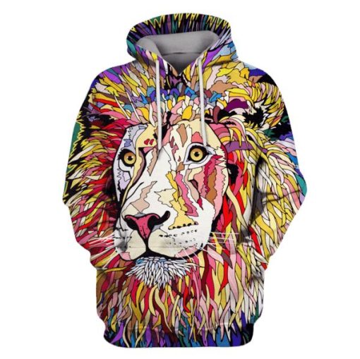 Lion Hoodies - T-Shirts Apparel PET110150 3D Custom Fleece Hoodies Hoodie S