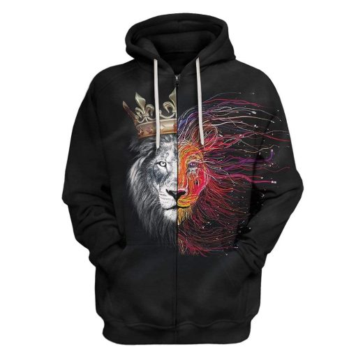 Lion King Custom T-Shirts Hoodies Apparel AN-TA1501202 3D Custom Fleece Hoodies Zip Hoodie S
