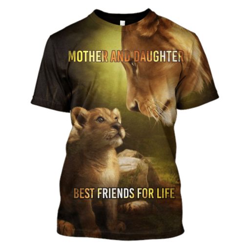 Lion Mother and Daughter Hoodies - T-Shirts Apparel PET110183 3D Custom Fleece Hoodies T-Shirt S