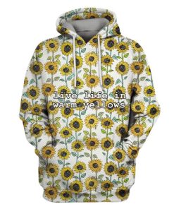 live life in warm yellow Hoodies T-Shirts Apparel HP101140 3D Custom Fleece Hoodies Hoodie S 