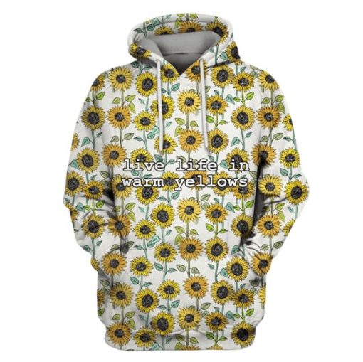 live life in warm yellow Hoodies T-Shirts Apparel HP101140 3D Custom Fleece Hoodies Hoodie S