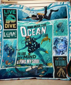 Live To Dive Scuba Diving Quilt Quilt Quilt 