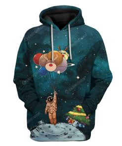 Lonely Christmas In Space Custom T-Shirts Hoodies Apparel NA-TA0412195 3D Custom Fleece Hoodies Hoodie S 