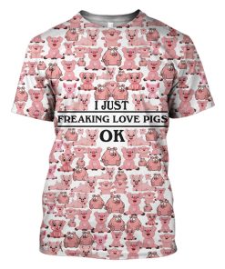 Love Pigs Hoodies - T-Shirts Apparel PET110189 3D Custom Fleece Hoodies T-Shirt S 