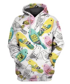 Lovely Birds In Spring Custom T-shirt - Hoodies Apparel HD-PET110217 3D Custom Fleece Hoodies Hoodie S 