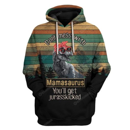 Mamasaurus Custom T-shirt - Hoodies Apparel HD-DT11111907 3D Custom Fleece Hoodies Hoodie S