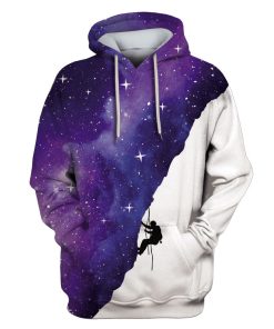 Man Climbing Up Galaxy Custom T-shirt - Hoodies Apparel HD-GH110471 3D Custom Fleece Hoodies Hoodie S 