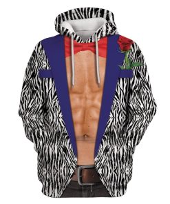 Man Having Muscle With Red Necktie Custom T-shirt - Hoodies Apparel HD-UGL110190 3D Custom Fleece Hoodies Hoodie S 