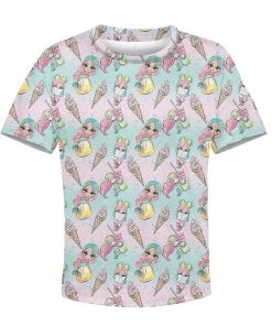 mermaid with ice scream Kid Custom Hoodies T-shirt Apparel HD-PET110352K kid 3D apparel Kid T-Shirt XS