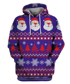 Merry Christmas Custom T-shirt - Hoodies Apparel HD-UGL110107 3D Custom Fleece Hoodies Hoodie S 