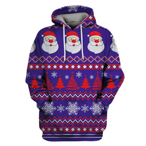 Merry Christmas Custom T-shirt - Hoodies Apparel HD-UGL110107 3D Custom Fleece Hoodies Hoodie S