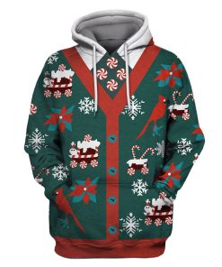 Merry Christmas Custom T-shirt - Hoodies Apparel HD-UGL110121 3D Custom Fleece Hoodies Hoodie S 