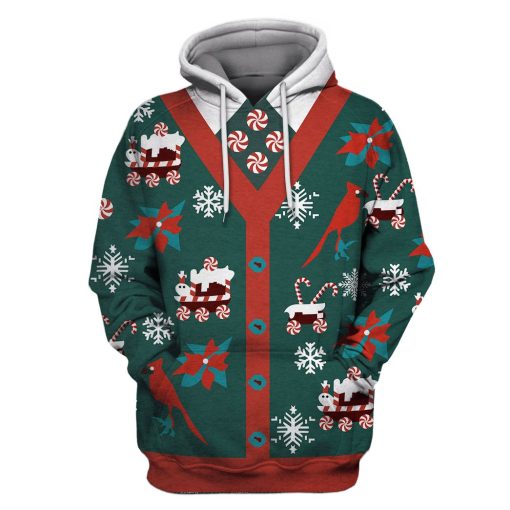 Merry Christmas Custom T-shirt - Hoodies Apparel HD-UGL110121 3D Custom Fleece Hoodies Hoodie S