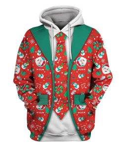 Merry christmas Custom T-shirt - Hoodies Apparel HD-UGL110139 3D Custom Fleece Hoodies Hoodie S 