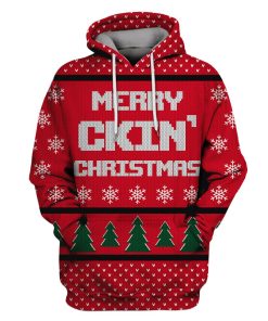 Merry Ckin' Christmas Custom T-shirt - Hoodies Apparel HD-UGL110106 3D Custom Fleece Hoodies Hoodie S