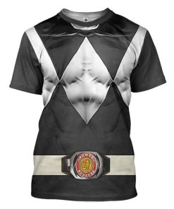Mighty Morphin Black Power Rangers Custom Tshirt Apparel GN25096 3D T-shirt T-Shirt S 