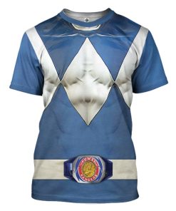 Mighty Morphin Blue Power Rangers Custom Tshirt Apparel GN25094 3D T-shirt T-Shirt S 