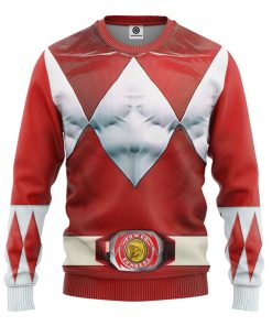 Mighty Morphin Red Power Rangers Custom Sweatshirt Apparel GN25097 Sweatshirt Sweatshirt S 