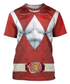 Mighty Morphin Red Power Rangers Custom Tshirt Apparel GN25097 3D T-shirt T-Shirt S 