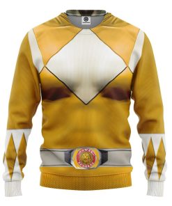 Mighty Morphin Yellow Power Rangers Custom Sweatshirt Apparel GN25095 Sweatshirt Sweatshirt S 