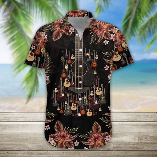 Gearhumans 3D Acoustic Guitar Hawaii Shirt - Image 2