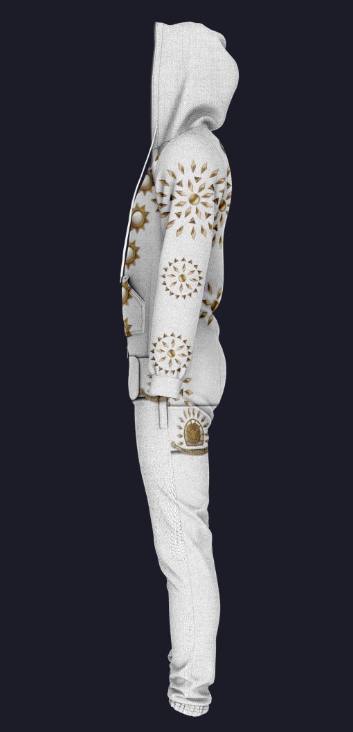 Gearhumans 3D Cosplay ELV PRL Burning Love White Jumpsuit - Image 3